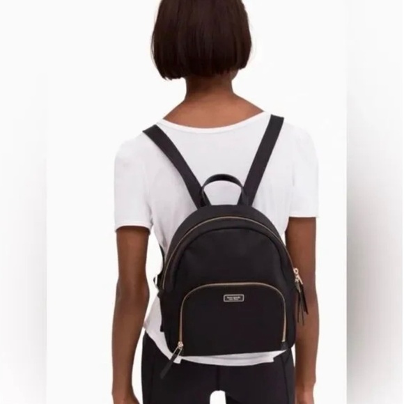 Black & Gold Kate Spade Mini Backpack - Picture 2 of 9